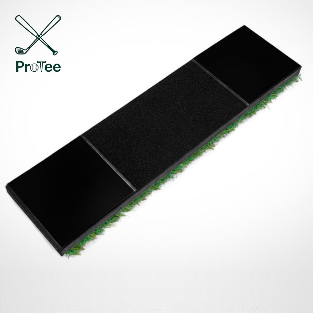 Golf Hitting Mat with Rough Turf and Sand Trap for Golf Simulator High Density Turf Golf Hitting Mat with Non-Slip EVA Backing