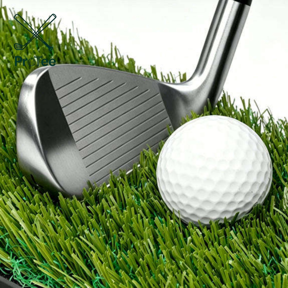 Golf Hitting Mat with Rough Turf and Sand Trap for Golf Simulator High Density Turf Golf Hitting Mat with Non-Slip EVA Backing