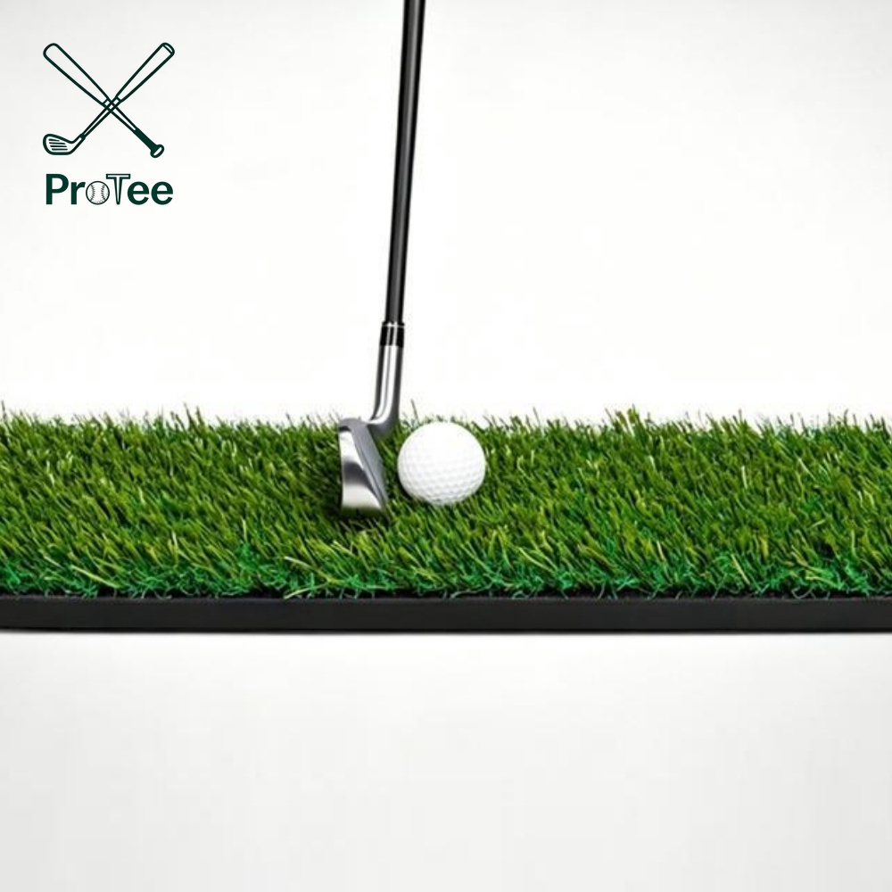 Golf Hitting Mat with Rough Turf and Sand Trap for Golf Simulator High Density Turf Golf Hitting Mat with Non-Slip EVA Backing