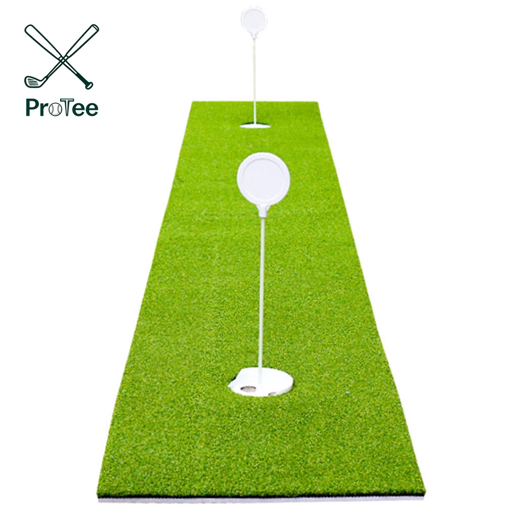 Golf Practice Mat with Putting Green Flag Golf Hitting Mat Golf Batting Mat Golf Putting Mat with Realistic Turf and EVA Backing
