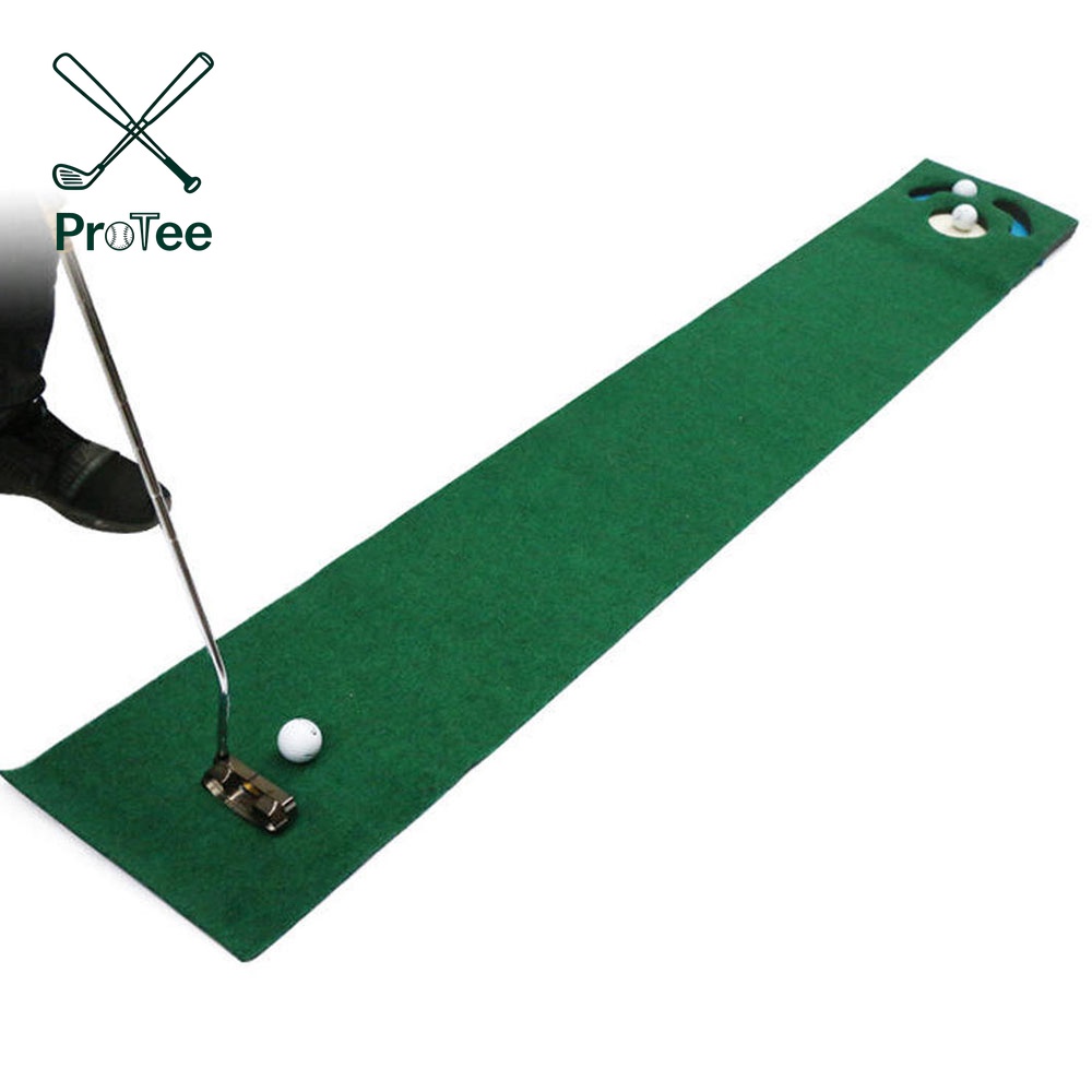 Golf Putting Mat with Polyester Surface and PVC Backing Golf Hitting Mat Golf Putting Green Mat for Indoor and Outdoor