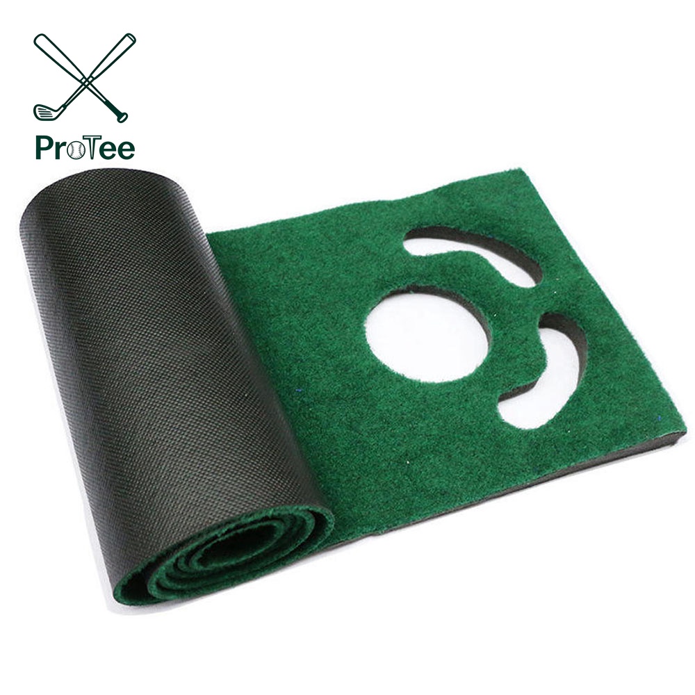 Golf Putting Mat with Polyester Surface and PVC Backing Golf Hitting Mat Golf Putting Green Mat for Indoor and Outdoor