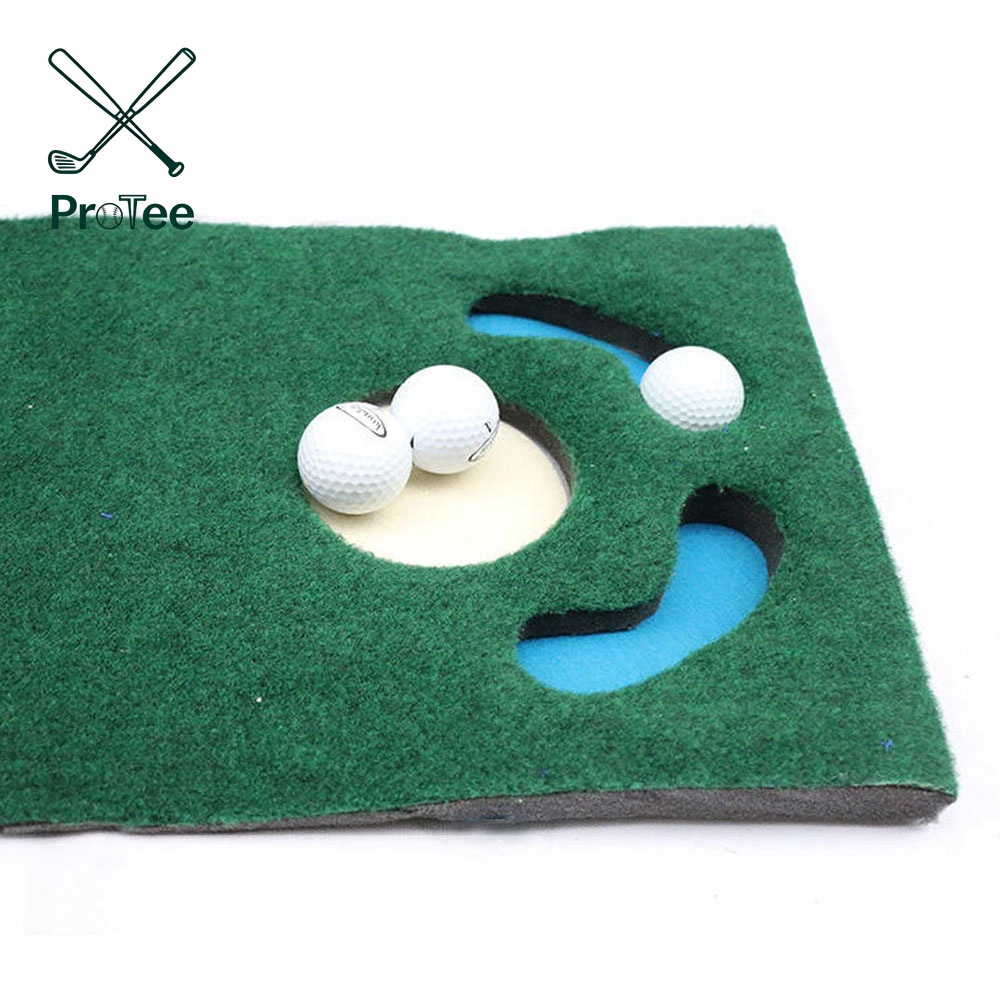 Golf Putting Mat with Polyester Surface and PVC Backing Golf Hitting Mat Golf Putting Green Mat for Indoor and Outdoor