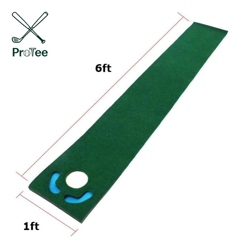 Golf Putting Mat with Polyester Surface and PVC Backing Golf Hitting Mat Golf Putting Green Mat for Indoor and Outdoor