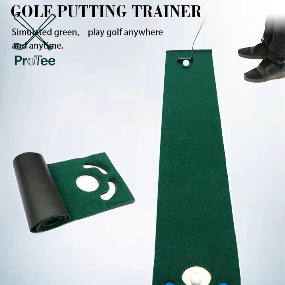 Golf Putting Mat with Polyester Surface and PVC Backing Golf Hitting Mat Golf Putting Green Mat for Indoor and Outdoor