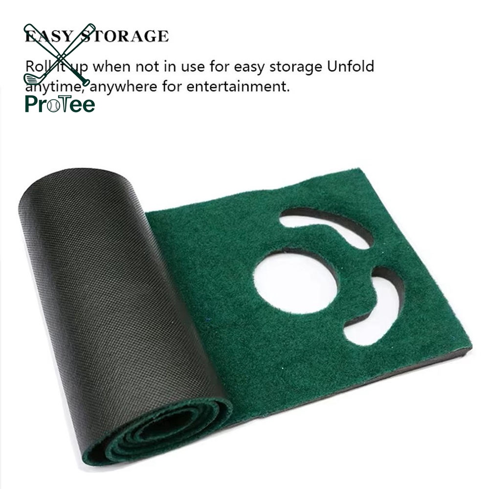 Golf Putting Mat with Polyester Surface and PVC Backing Golf Hitting Mat Golf Putting Green Mat for Indoor and Outdoor
