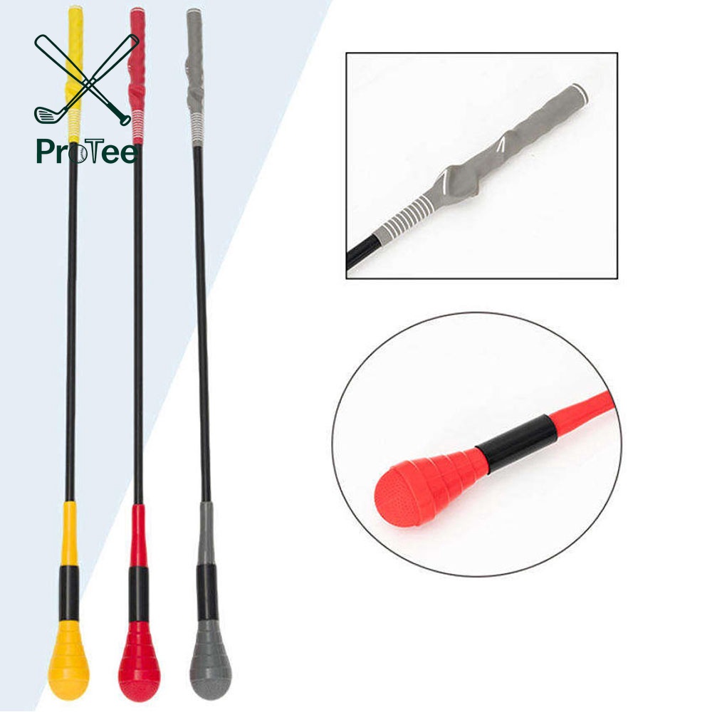 New Microphone-Shaped Design Silicone Head Golf Swing Trainer for Children Kids Teenagers Indoor and Outdoor Golf Swing Aids