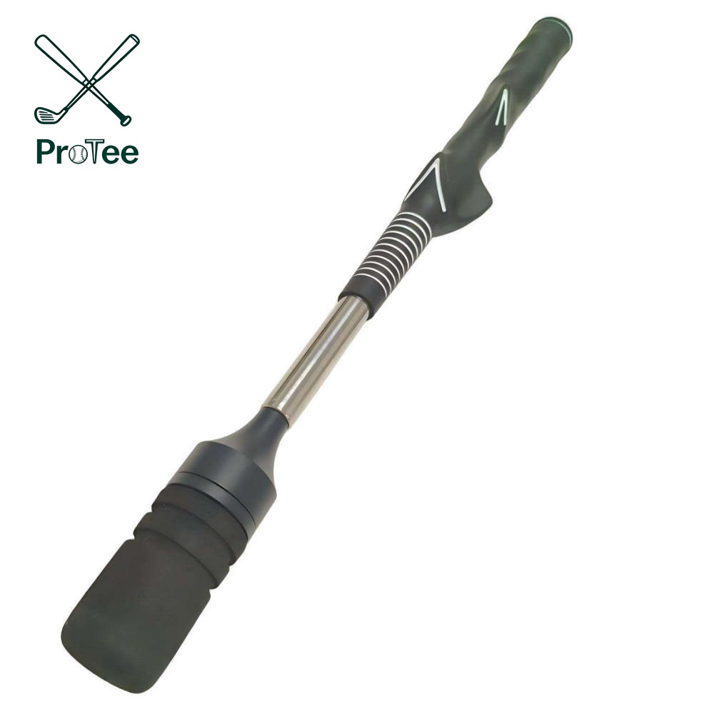 High Performance Metal Golf Swing Trainer with High-Elasticity Silent Silicone Impact Head Golf Swing Training Aid