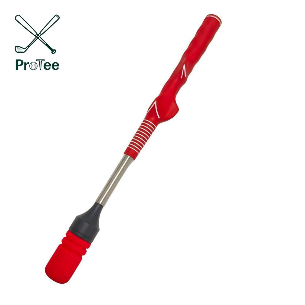 High Performance Metal Golf Swing Trainer with High-Elasticity Silent Silicone Impact Head Golf Swing Training Aid