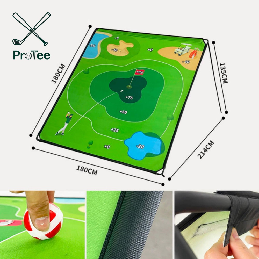 TOY Life Golf Chipping Game with Chipping Mat Outdoor Indoor Sports Training Toy Gift for Adults Kids Family Yard Target Game