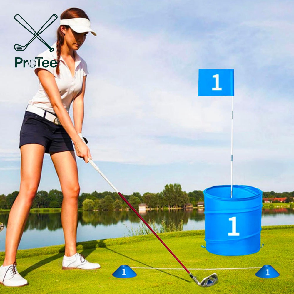 Best Backyard Golf Game Bucket Golf Game Set 6 Hole for All Ages and Levels Kids Families Beaches Vacation Golf Bucket Game