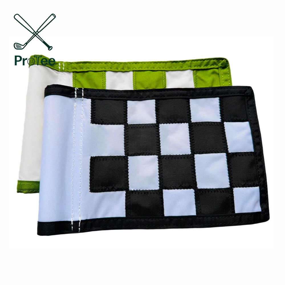 Golf Flag Hole Cup Set Checkered Golf Flag with 6 Inch Cup and Tube Inserted Mini Practice Putting Green for Garden Yard