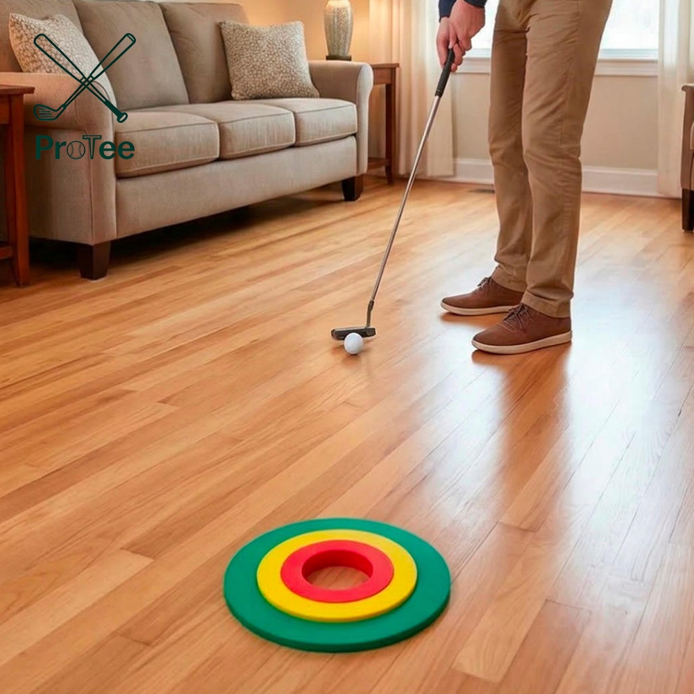 Silicon Rubber Golf Putting Ring Set Usable for Green Indoor and Outdoor Putting Practice Improve Your Shorter Putting Skills