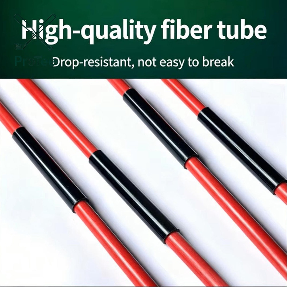 Customized Logo Collapsible Golf Alignment Stick for Putting and Swing Training Golf Putting Aid Fiberglass Tube