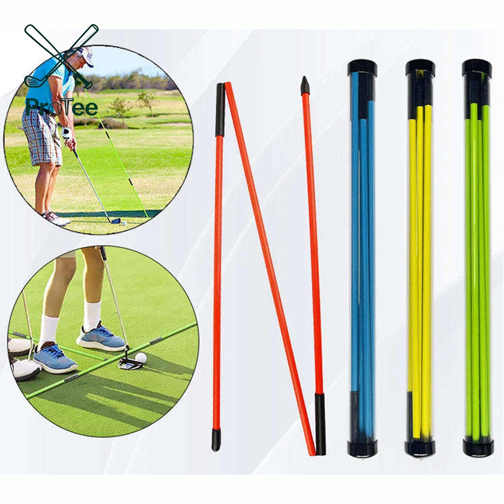 Customized Logo Collapsible Golf Alignment Stick for Putting and Swing Training Golf Putting Aid Fiberglass Tube