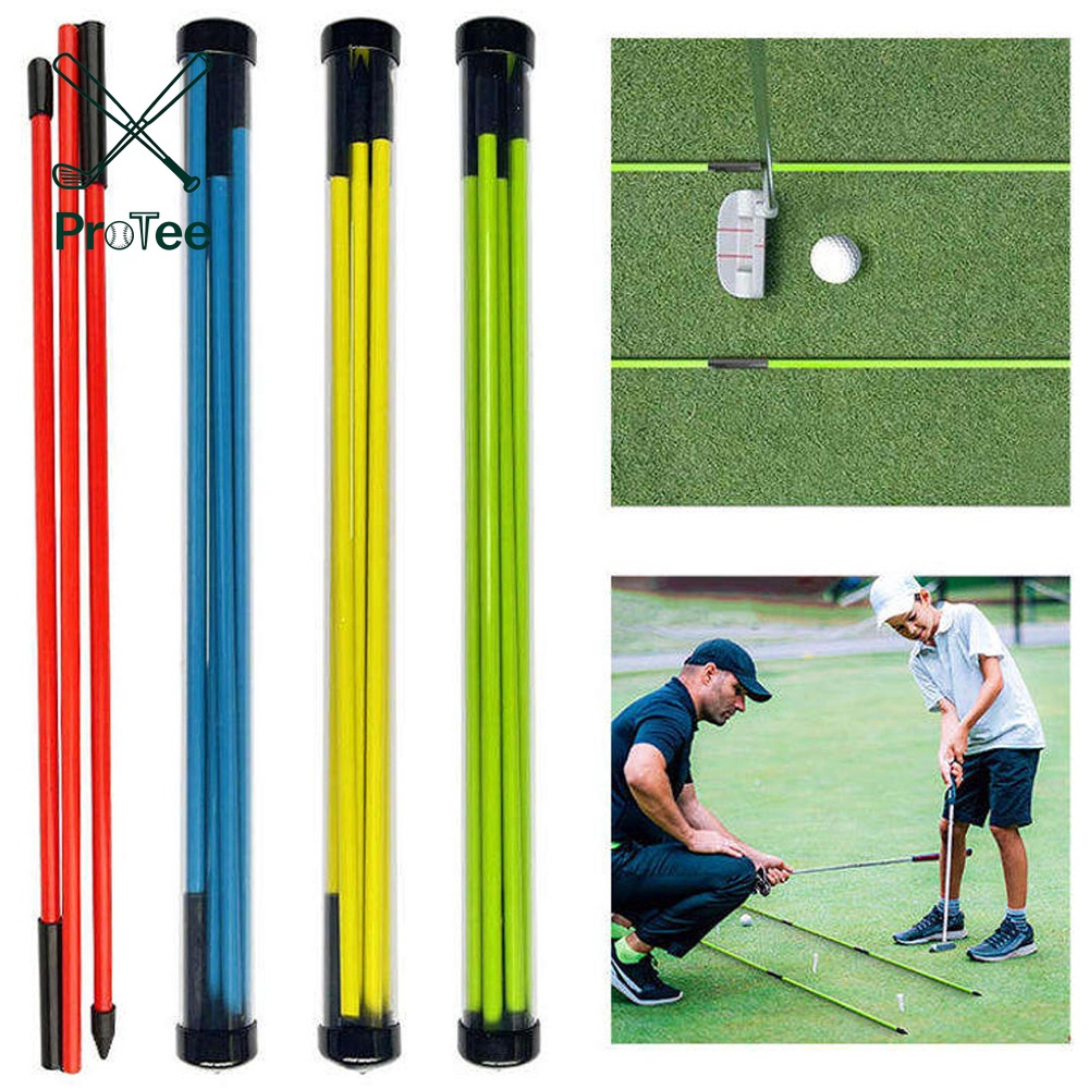 Customized Logo Collapsible Golf Alignment Stick for Putting and Swing Training Golf Putting Aid Fiberglass Tube