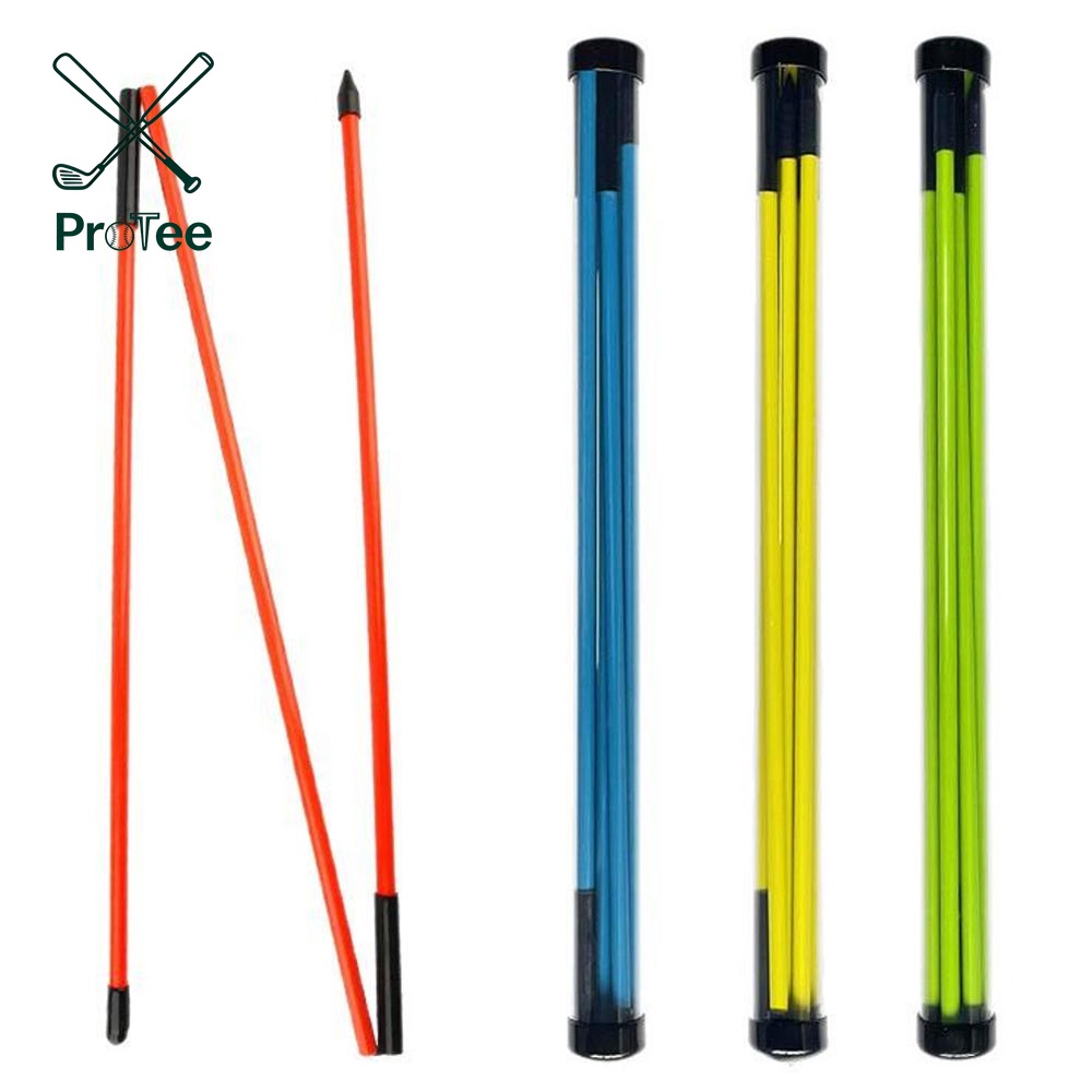 Customized Logo Collapsible Golf Alignment Stick for Putting and Swing Training Golf Putting Aid Fiberglass Tube