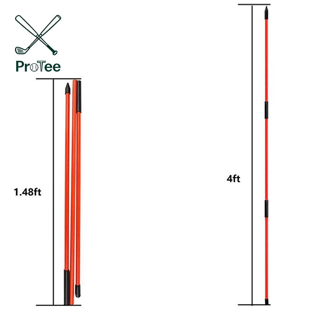 Customized Logo Collapsible Golf Alignment Stick for Putting and Swing Training Golf Putting Aid Fiberglass Tube