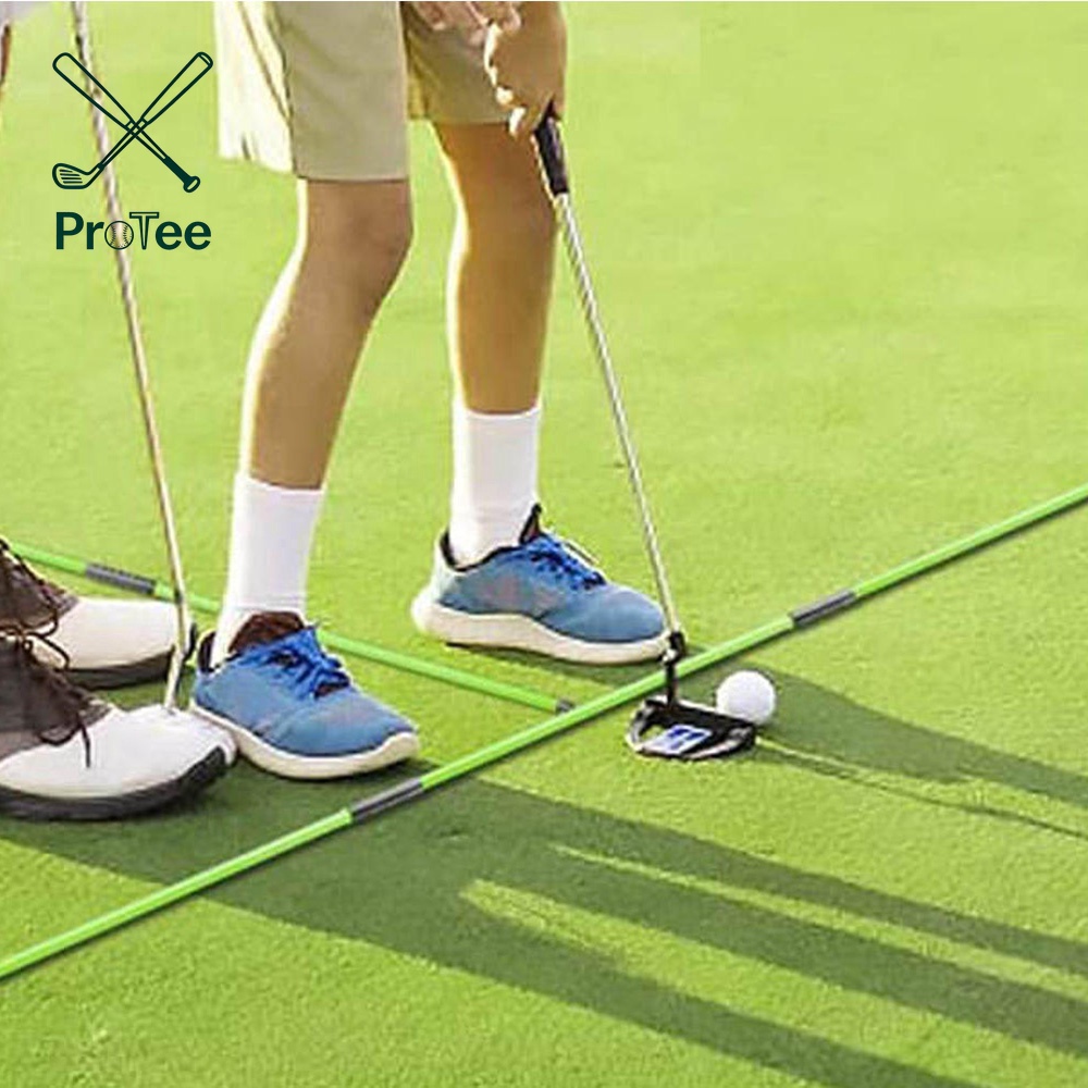 Customized Logo Collapsible Golf Alignment Stick for Putting and Swing Training Golf Putting Aid Fiberglass Tube