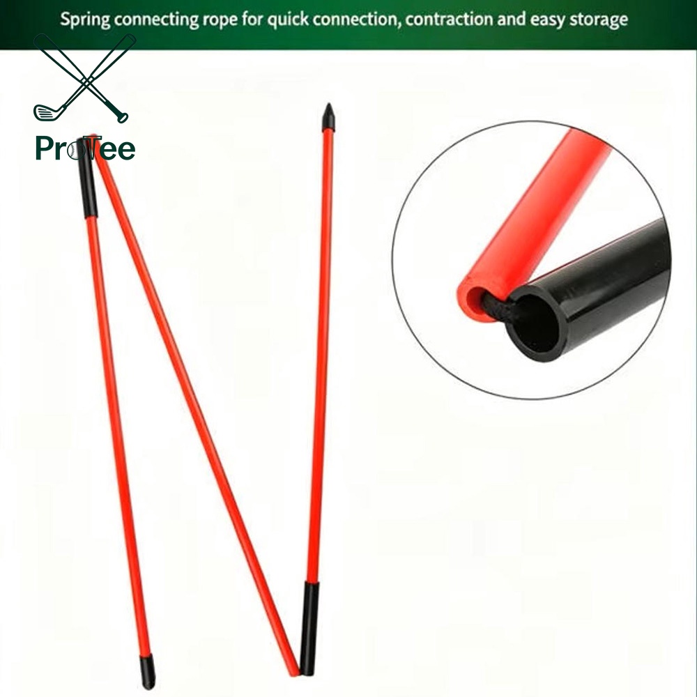 Customized Logo Collapsible Golf Alignment Stick for Putting and Swing Training Golf Putting Aid Fiberglass Tube