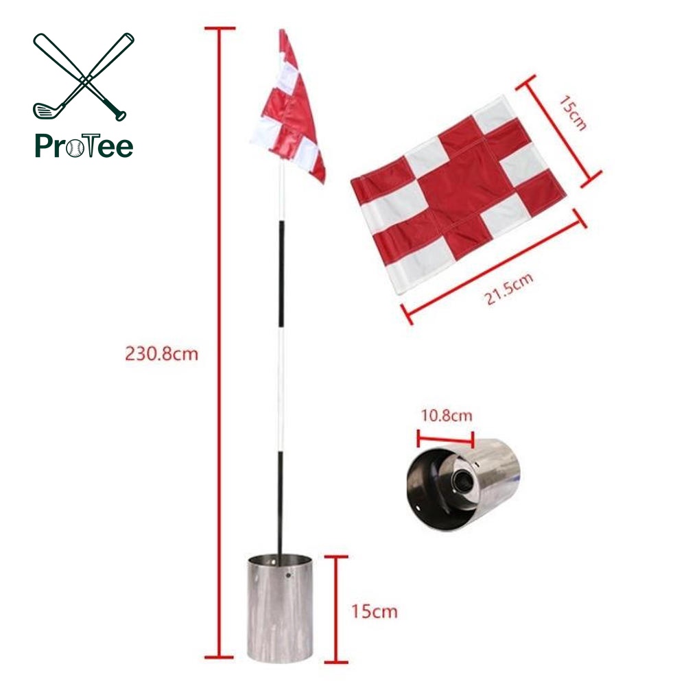 Golf Flagstick for PGA TOUR Professional Grade Golf Putting Green Flagstick Golf Pin Flag Golf Hole Cup 6inch Stainless Steel