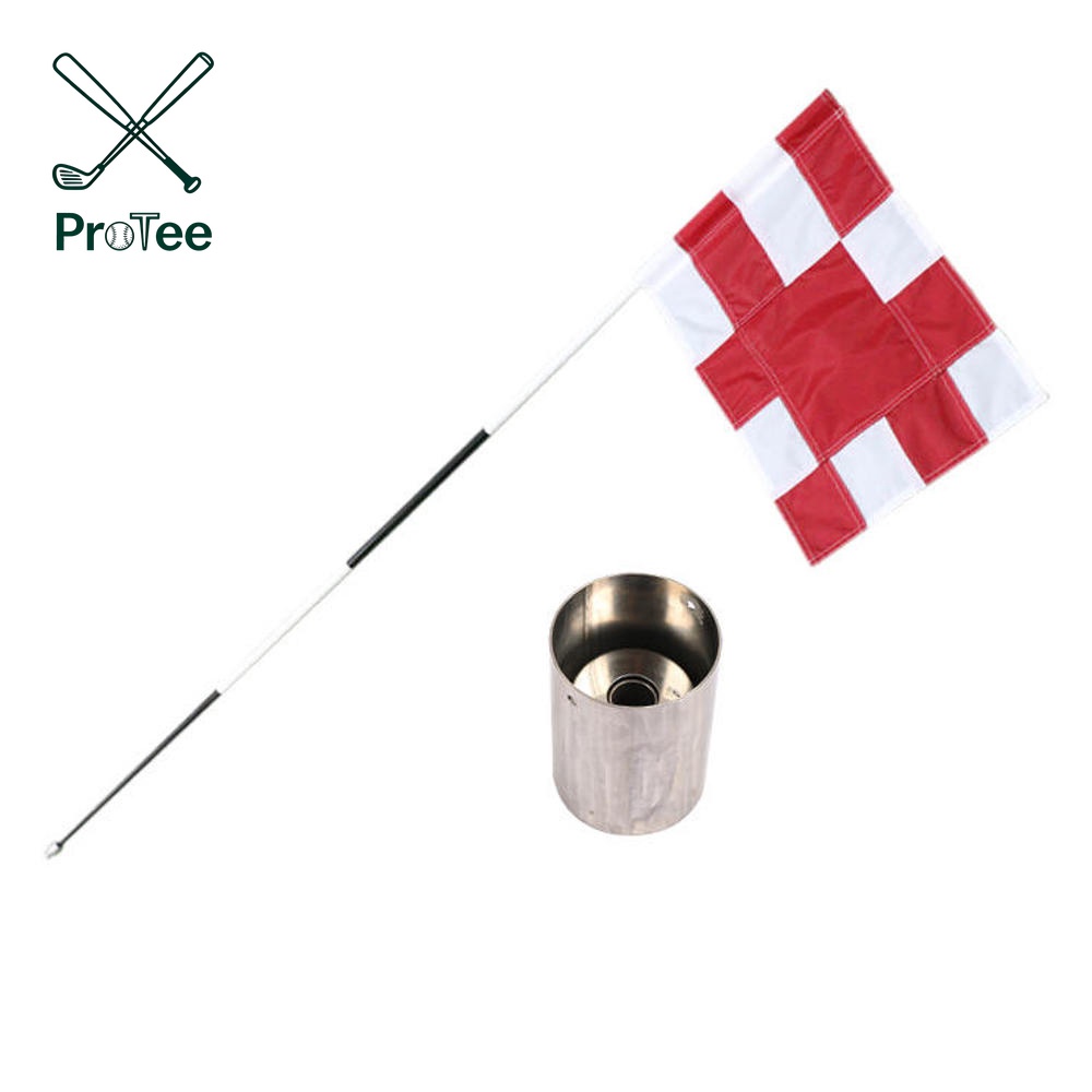 Golf Flagstick for PGA TOUR Professional Grade Golf Putting Green Flagstick Golf Pin Flag Golf Hole Cup 6inch Stainless Steel