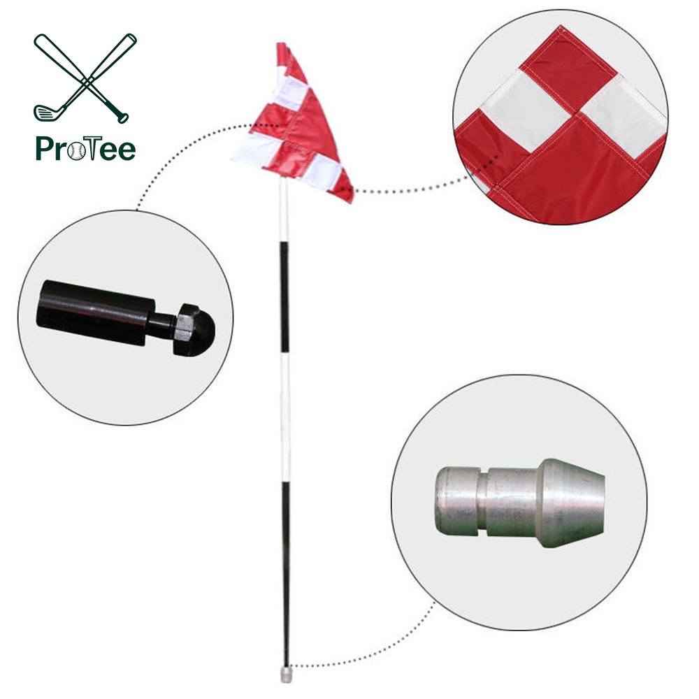 Golf Flagstick for PGA TOUR Professional Grade Golf Putting Green Flagstick Golf Pin Flag Golf Hole Cup 6inch Stainless Steel