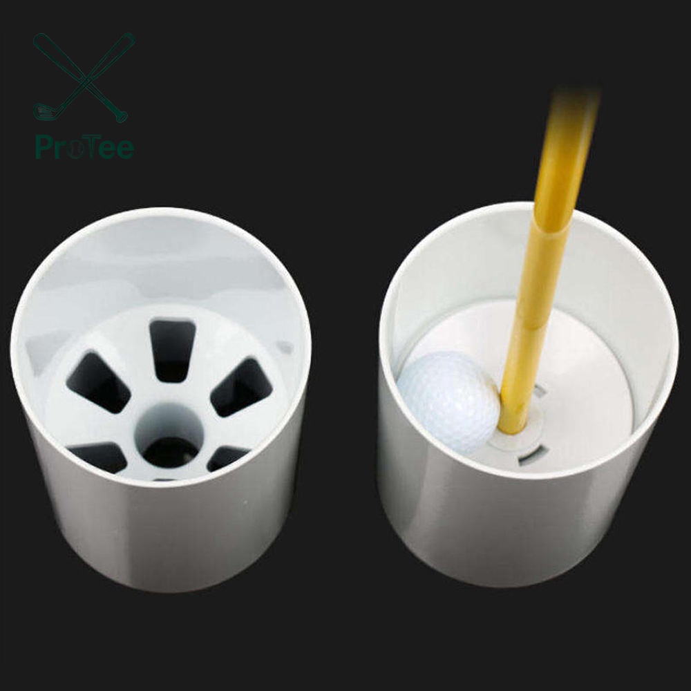 Backyard Practice Golf Hole Cup Aluminum Golf Alloy Putting Cup Golf Putting Aid Golf Training Equipment for Backyard Home