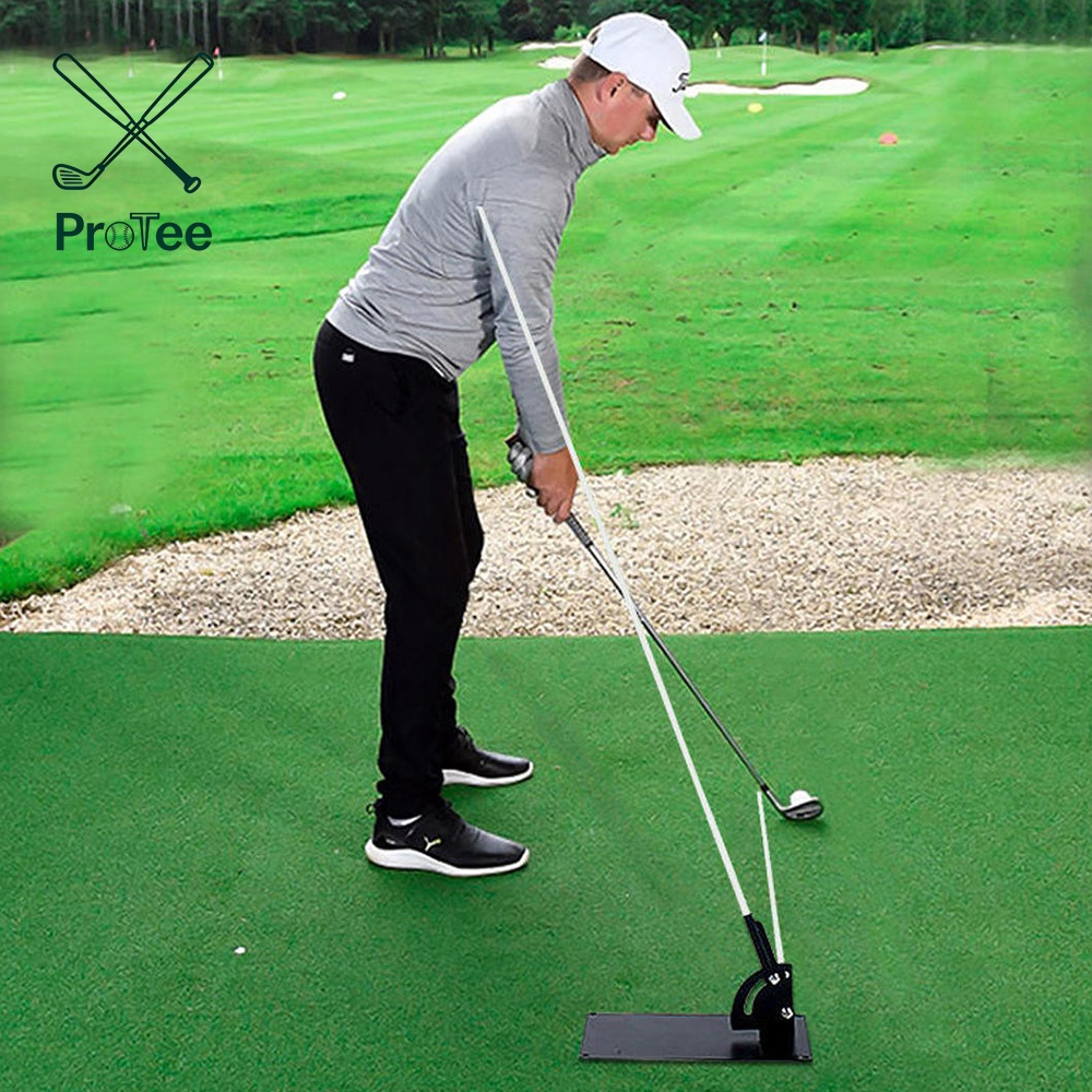 Golf Alignment Sticks Holder Angle Adjustable Golf Training Aid Golf Swing Trainer Metal Golf Training Aid for Swing Path