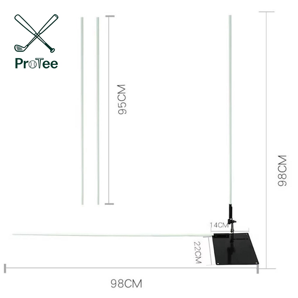 Golf Alignment Sticks Holder Angle Adjustable Golf Training Aid Golf Swing Trainer Metal Golf Training Aid for Swing Path
