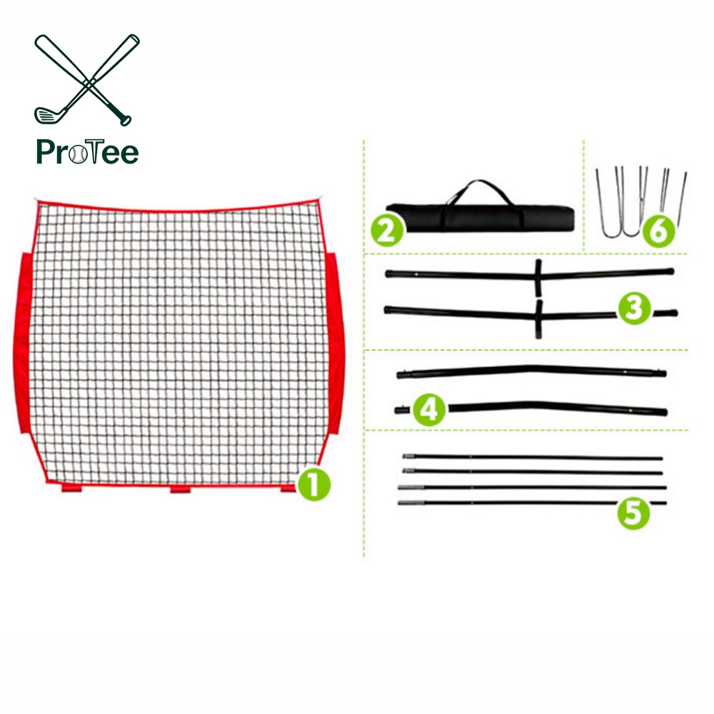 Full Mouth Baseball Net Portable Large Mouth Batting Net Outdoor Softball & Baseball Batting Practice Training Equipment