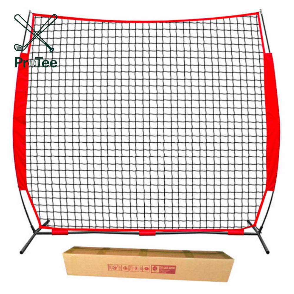 Full Mouth Baseball Net Portable Large Mouth Batting Net Outdoor Softball & Baseball Batting Practice Training Equipment