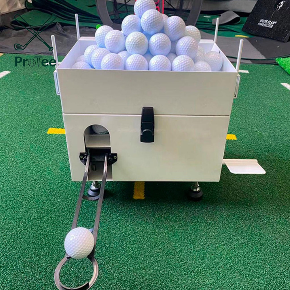 Auto Golf Ball Dispenser Golf Ball Launcher Feeder Semi-Automatic Practice Driving Machine for Driving Range Golf Simulator