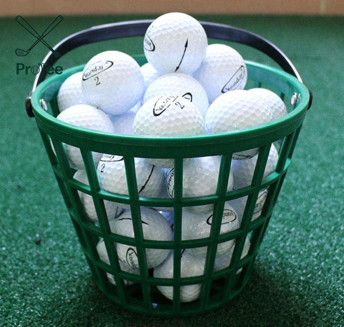 Nylon Plastic Golf Ball Basket Golf Ball Bucket 25/50/75/100/150/300 Balls Capacity Training Aid for Driving Range Balls Holder