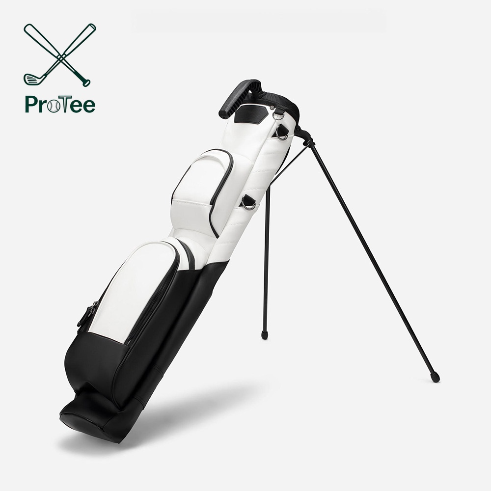 Lightweight Golf Stand Bag with 2 Way Top Dividers Waterproof Leather Professional Golf Club Carry Bag for Men and Women