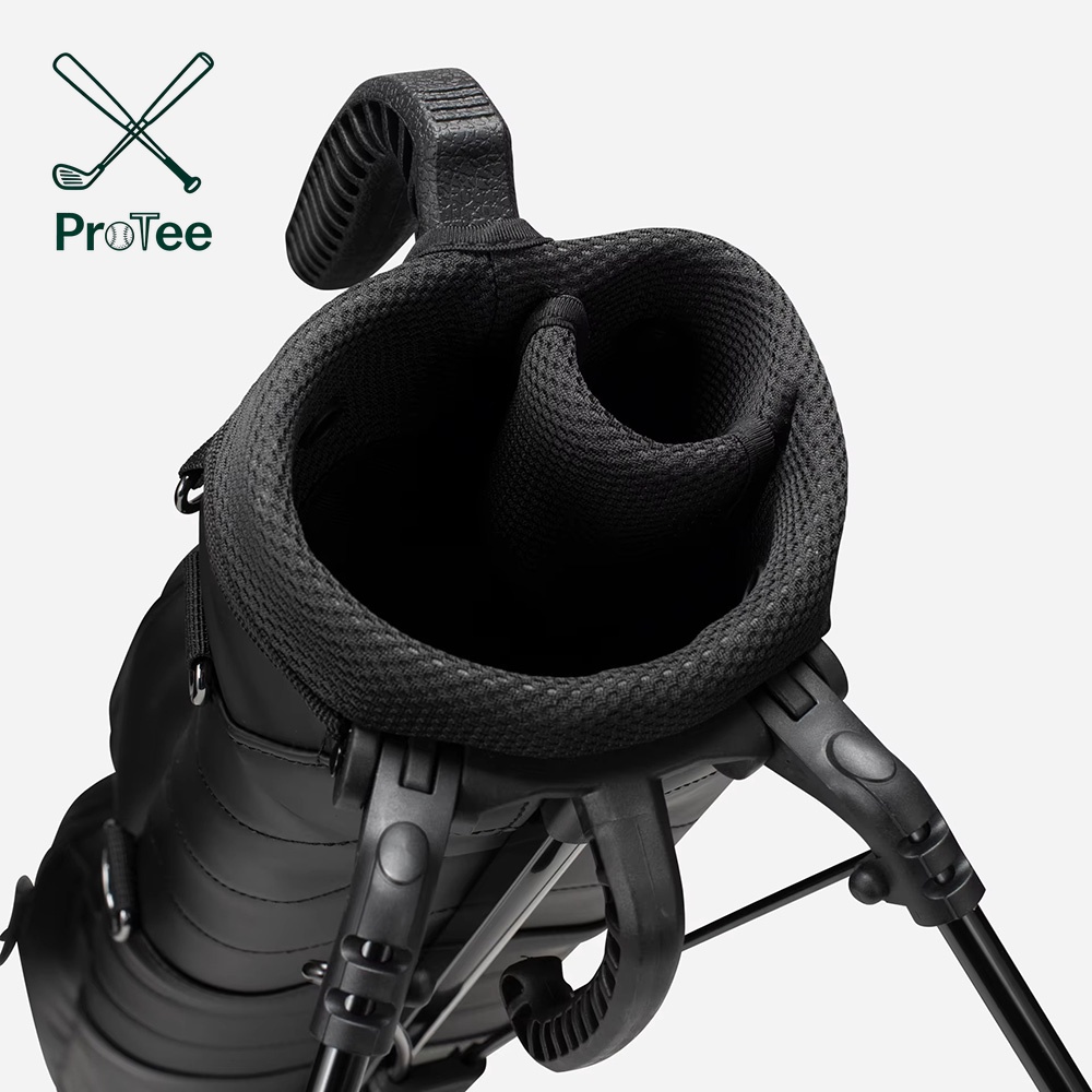 Lightweight Golf Stand Bag with 2 Way Top Dividers Waterproof Leather Professional Golf Club Carry Bag for Men and Women