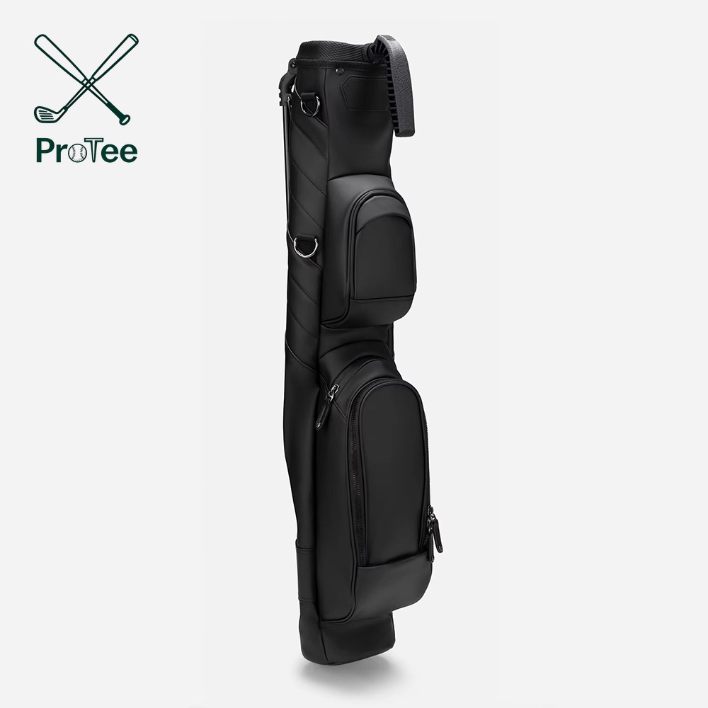 Lightweight Golf Stand Bag with 2 Way Top Dividers Waterproof Leather Professional Golf Club Carry Bag for Men and Women