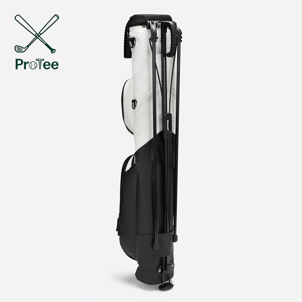Lightweight Golf Stand Bag with 2 Way Top Dividers Waterproof Leather Professional Golf Club Carry Bag for Men and Women