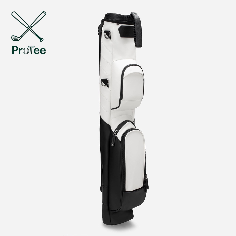 Lightweight Golf Stand Bag with 2 Way Top Dividers Waterproof Leather Professional Golf Club Carry Bag for Men and Women