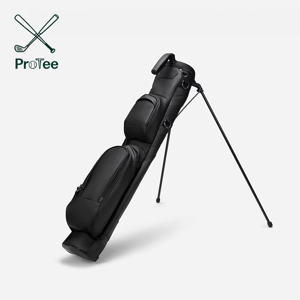 Lightweight Golf Stand Bag with 2 Way Top Dividers Waterproof Leather Professional Golf Club Carry Bag for Men and Women