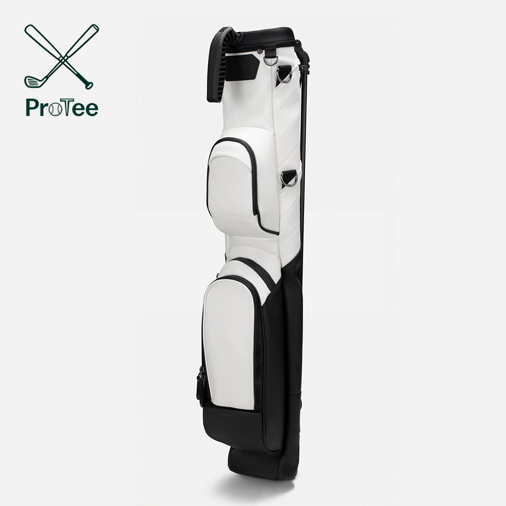 Lightweight Golf Stand Bag with 2 Way Top Dividers Waterproof Leather Professional Golf Club Carry Bag for Men and Women