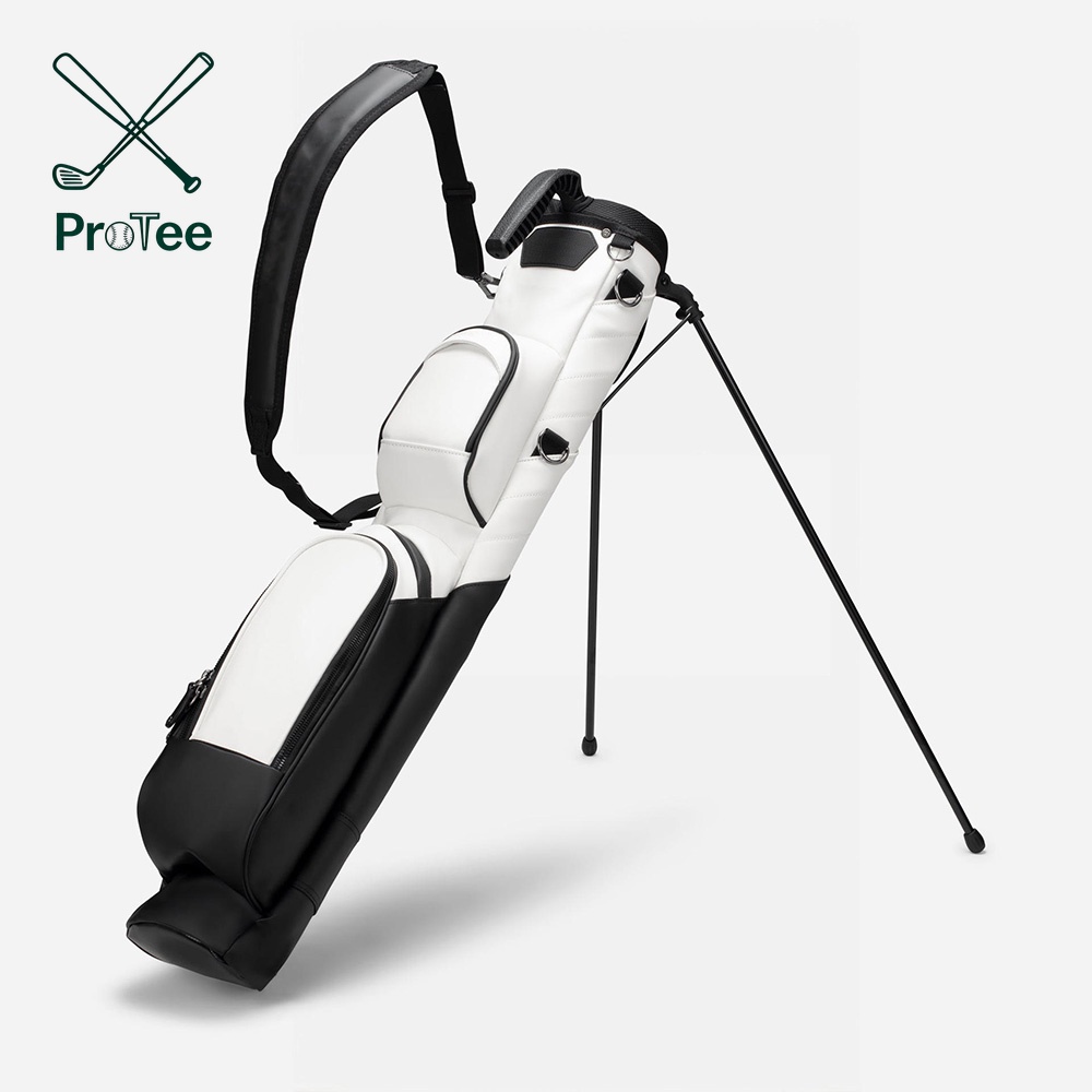 Lightweight Golf Stand Bag with 2 Way Top Dividers Waterproof Leather Professional Golf Club Carry Bag for Men and Women