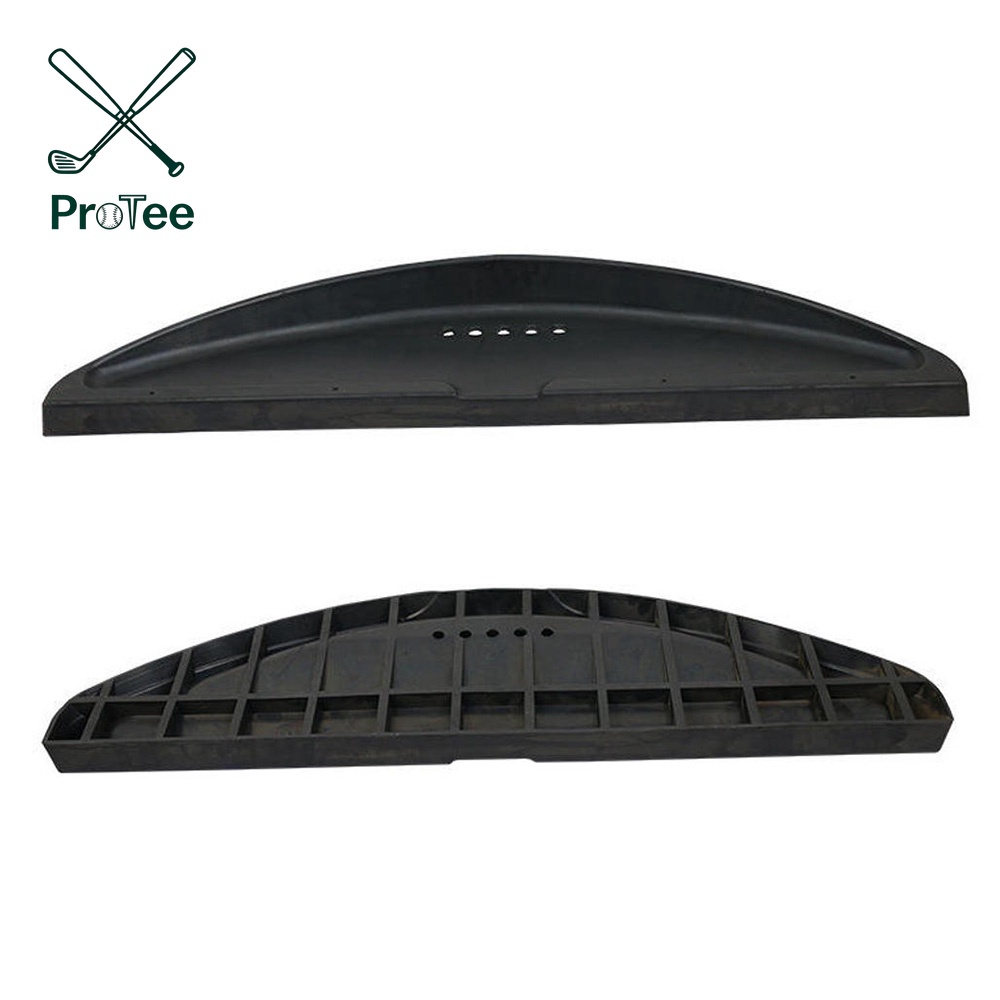 Durable Black Rubber Golf Ball Tray Large 100 Ball Capacity Golf Ball Holder for Putting Green Golf Training Equipment