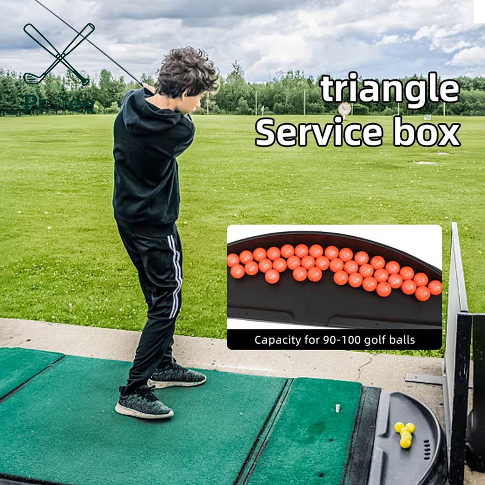 Durable Black Rubber Golf Ball Tray Large 100 Ball Capacity Golf Ball Holder for Putting Green Golf Training Equipment