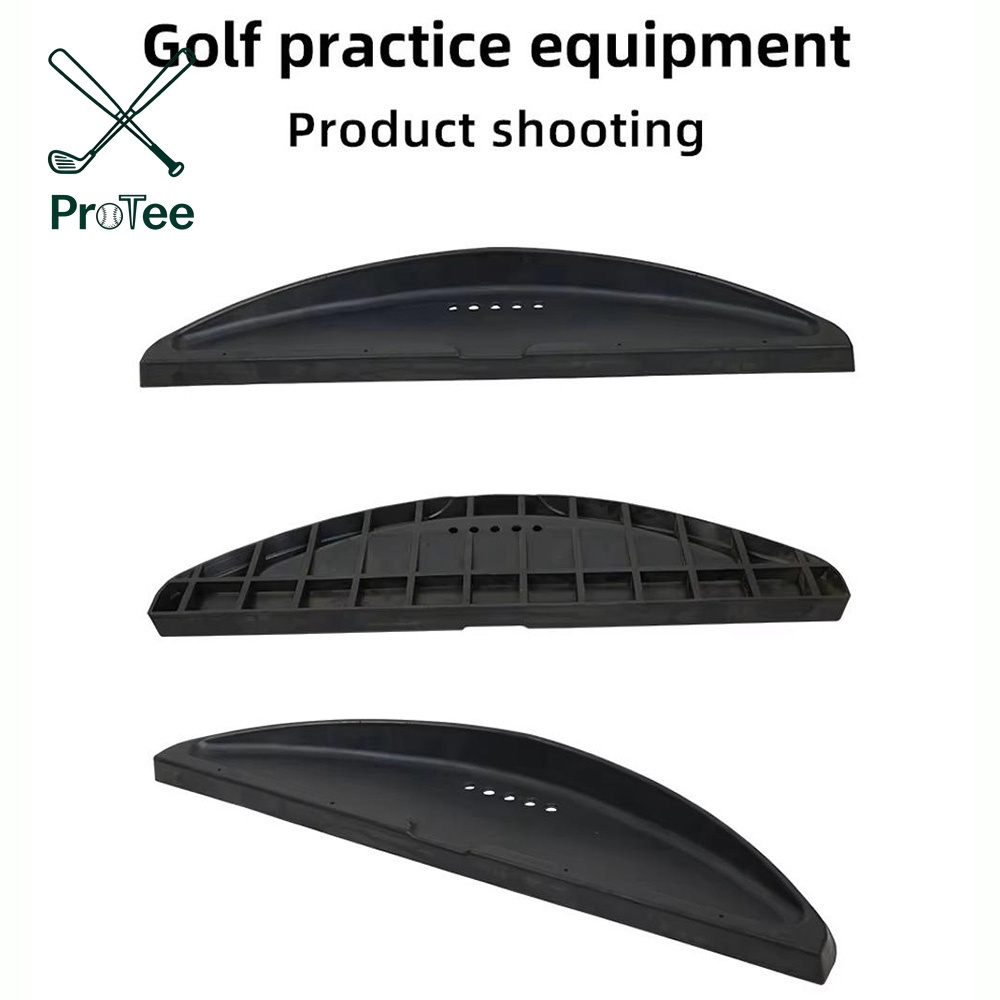 Durable Black Rubber Golf Ball Tray Large 100 Ball Capacity Golf Ball Holder for Putting Green Golf Training Equipment