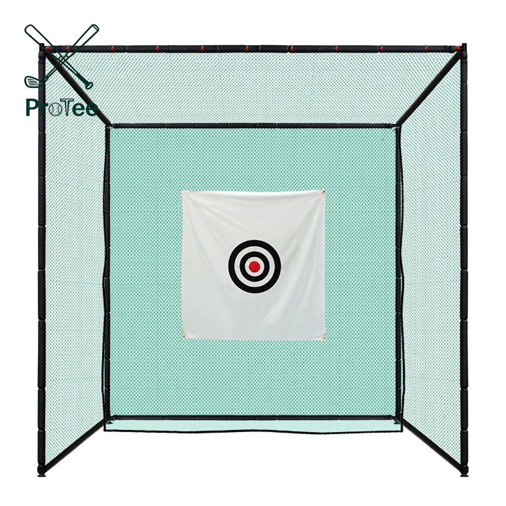 Golf Batting Cage Golf Training Aids 3x3x3m Golf Swing and Batting Practice Cage Net Golf Practice Hitting Net