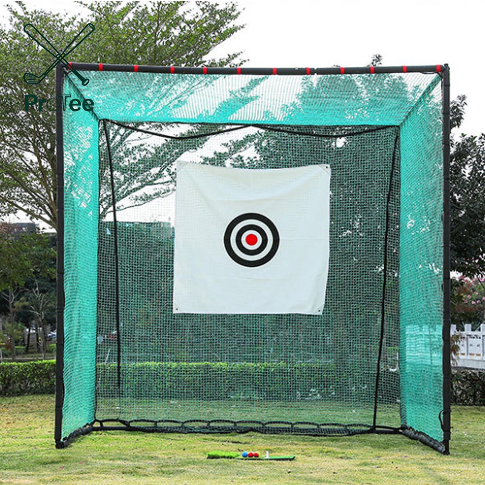 Golf Batting Cage Golf Training Aids 3x3x3m Golf Swing and Batting Practice Cage Net Golf Practice Hitting Net