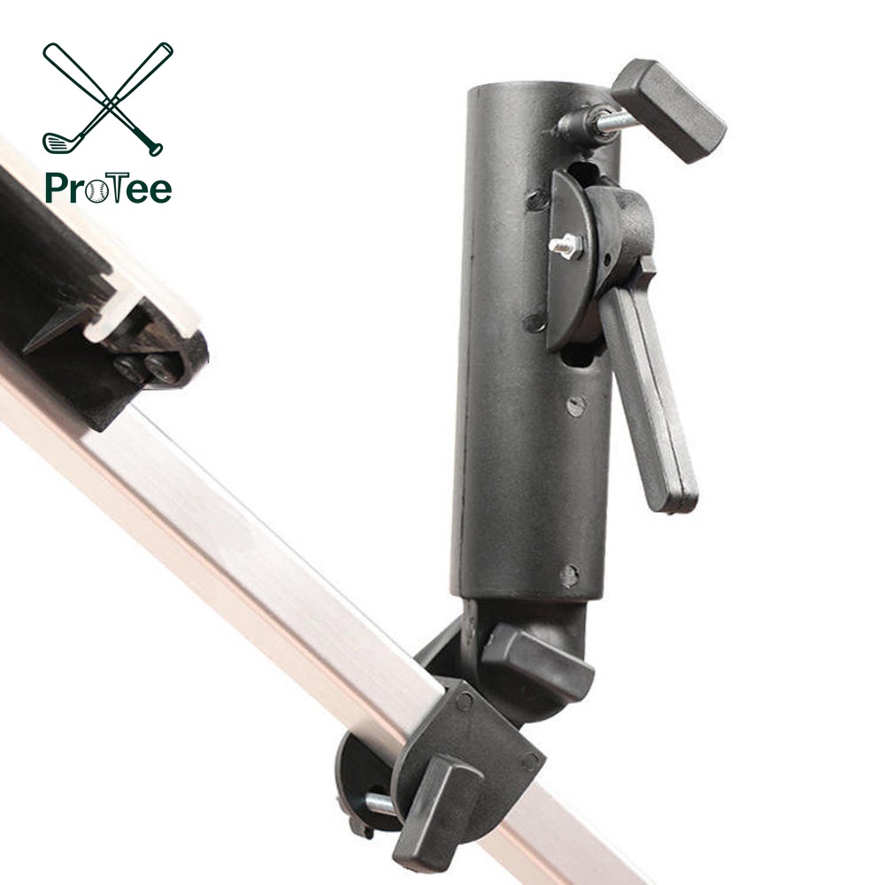 Heavy Duty Golf Push Cart Umbrella Holder Adjustable ABS Base for Stroller Bike Wheelchair Bike Beach Chair Hands Free
