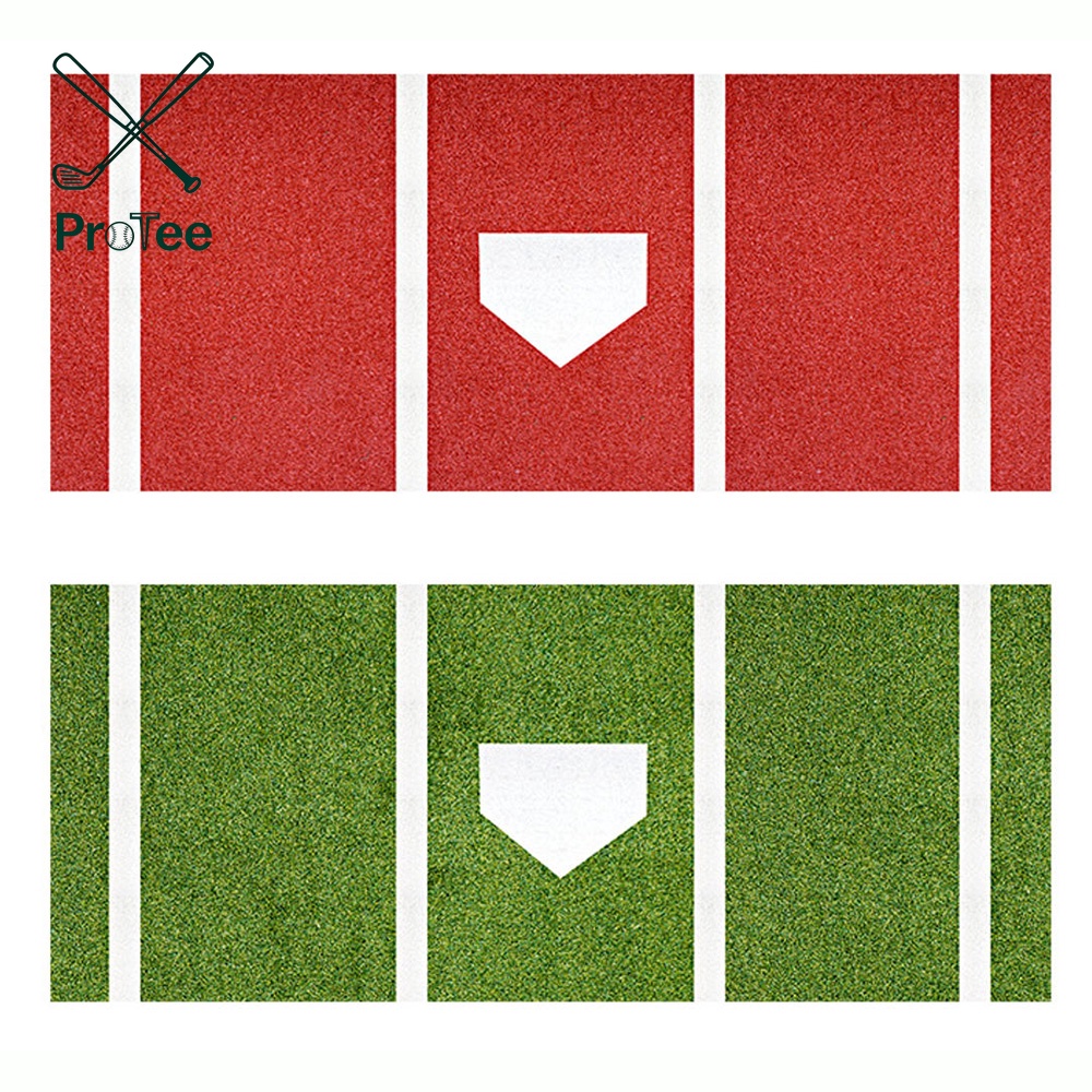 Baseball Hitting Mat with Antislip Rubber Backing 3.8ftx10ft Batting Cage Mat with Home Plate