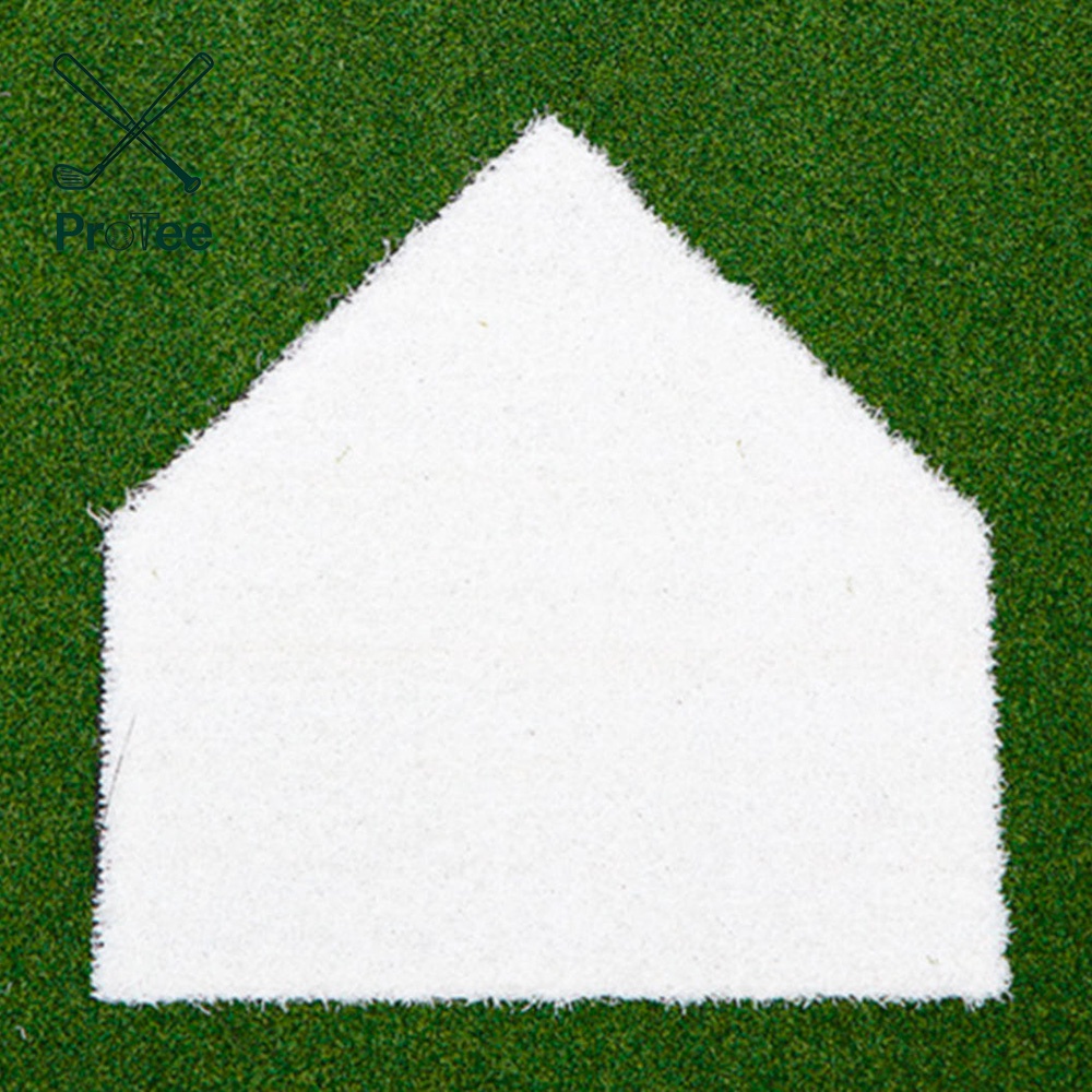 Baseball Hitting Mat with Antislip Rubber Backing 3.8ftx10ft Batting Cage Mat with Home Plate